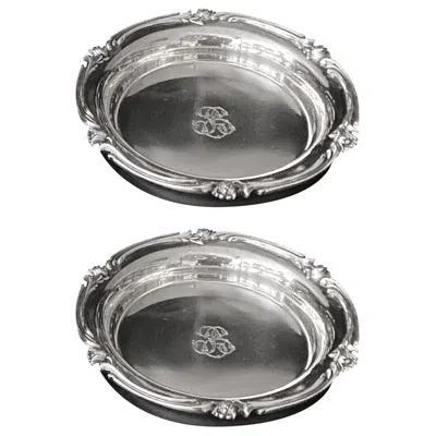 Pre-owned Christofle Set Of 2 Old  Coaster Silver Plated, Circa 1880
