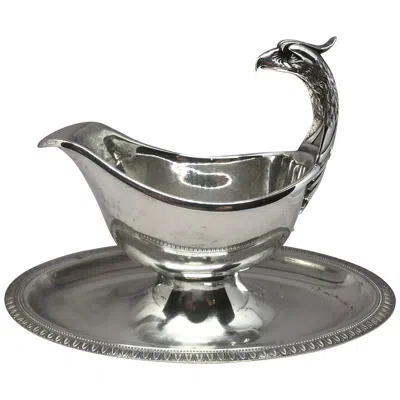 Pre-owned Christofle Silver Eagle Gravy Boat