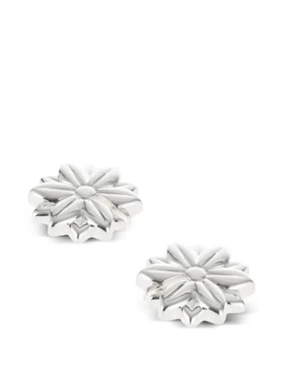 Christofle Silver Flower Place Card Holders In Multi