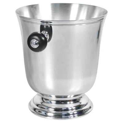 Pre-owned Christofle Silver Laminated Metal Glacette. France, 1990s