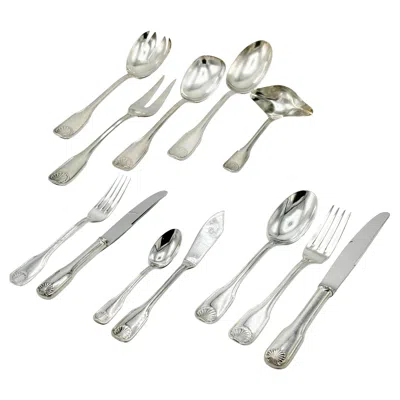 Pre-owned Christofle Silver Lappas Cutlery Service,  Style 83 Pieces