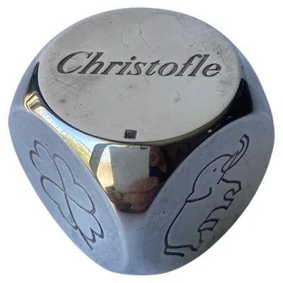 Pre-owned Christofle , Silver Plate Paperweight " Lucky Dice ".cube .