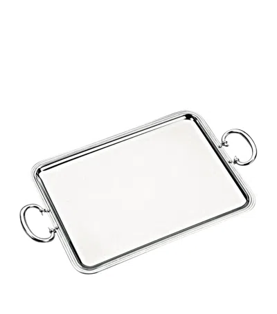 Christofle Silver-plated Albi Handled Tray In Gray