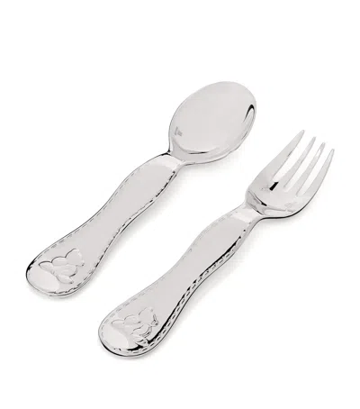 Christofle Silver-plated Charlie Bear Fork And Spoon Set