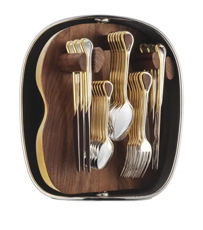 Christofle Silver-plated Gilded Shell Carrousel Cutlery Set