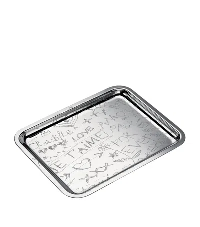 Christofle Silver-plated Graffiti Tray