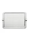 Christofle Check-pattern Rectangular Tray In Silver