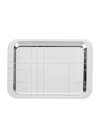 Christofle Check-pattern Rectangular Tray In Silver