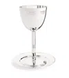Christofle Silver-plated Judaique Kiddush Cup And Saucer In Silver