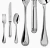 Christofle Silver Plated Malmaison Serving Fork 0018-007 In Silver