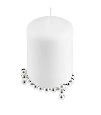 CHRISTOFLE SILVER-PLATED PERLES CANDLE JEWEL