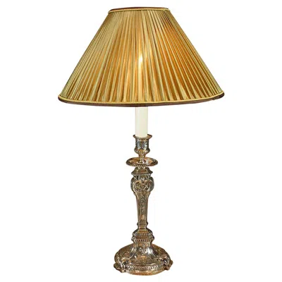 Pre-owned Christofle Silvered Candlestick Lamp In The Baroque Style In Brown