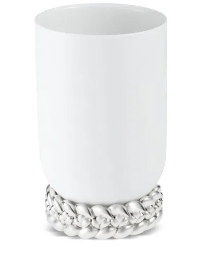 Christofle Small Babylone Vase (19cm) In White