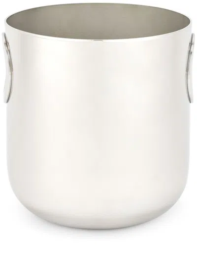 Christofle Stainless Steel Ice Bucket In Silver