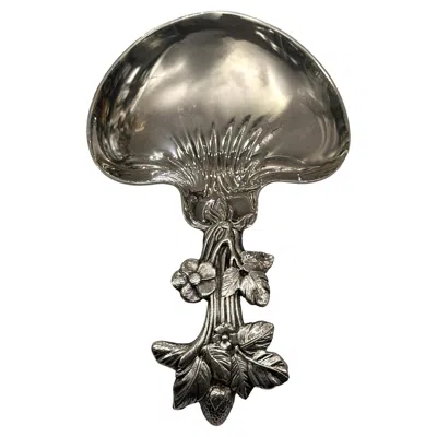 Pre-owned Christofle Strawberry Spoon In Silver-plated Metal - Art Nouveau