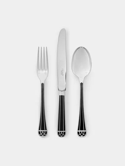 Christofle Talisman Silver-plated Cutlery In Black