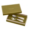 Christofle Talisman Baby Spoon And Fork Set In Silver And Ivory