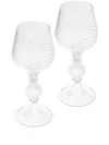 Christofle Tourbillon Red Wine Glasses (set Of Two) In White