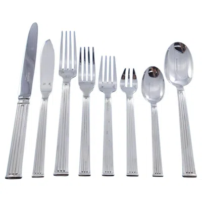 Pre-owned Christofle Triade By  France Silverplated Flatware Set 12 Service 96 Pcs Dinner