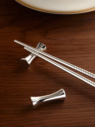 Christofle Uni Silver-plated Knife / Chopstick Rests (set Of 2)