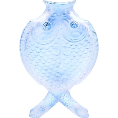 Christofle Vase 2 Poissons Fish 04221030 In Blue