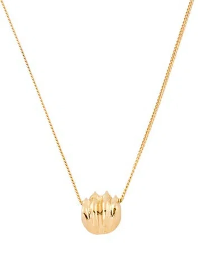 Pre-owned Christofle Vermeil Patte De Lion Pendant Necklace, 21.5" In Multi