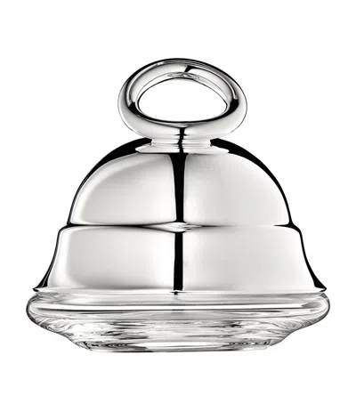 Christofle Vertigo Butter Dish In Silver
