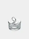 Christofle Vertigo Glass And Silver-plated Cheese / Jam Dish