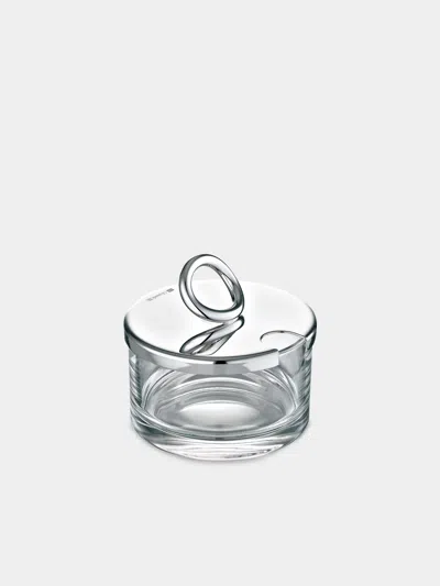 Christofle Vertigo Glass And Silver-plated Cheese / Jam Dish