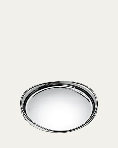 Christofle Vertigo Large Round Tray In Silver