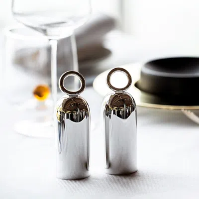 Christofle Vertigo Salt And Pepper Set In Gray
