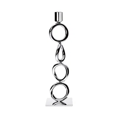 Christofle Vertigo Silver Plated Four Ring Candlestick