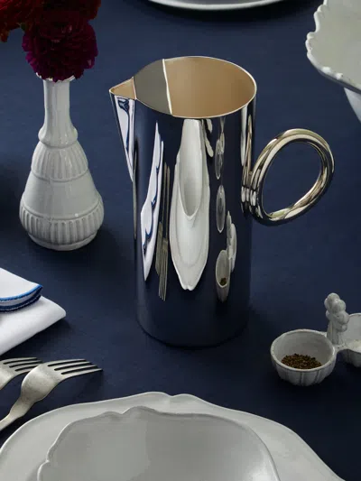 Christofle Vertigo Silver-plated Water Pitcher  Abask Luxury Gift In Blue
