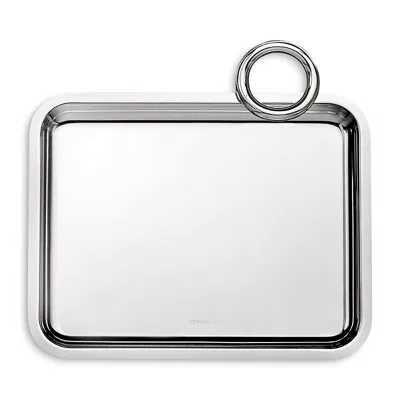Christofle Vertigo Silver-plated Single Handle Tray