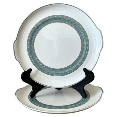 Pre-owned Christofle Vintage Boho  "torsada" Serving Platter - A Pair In Gray