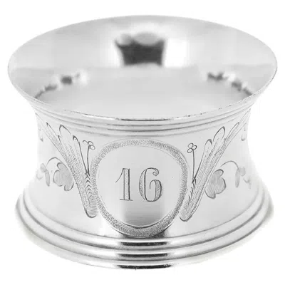 Pre-owned Christofle Vintage  No. 16 Engraved French Silverplated Napkin Ring