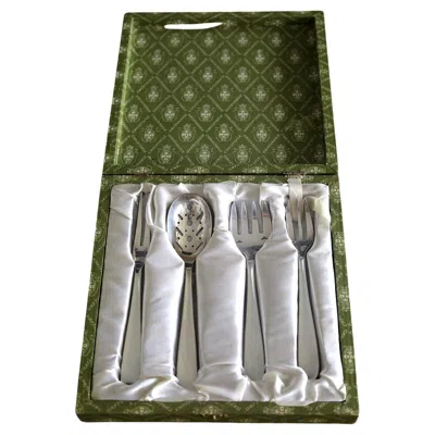 Pre-owned Christofle Vintage Special Cutlery Set With Original Box In Silver