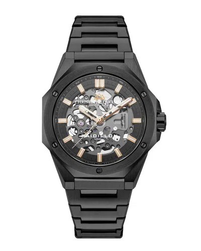 Christophe Duchamp Duchamp Men's Raidillon Skeleton Watch In Black