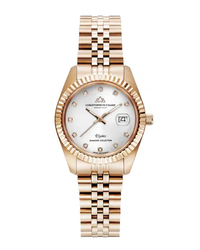 Christophe Duchamp Duchamp Women's Elysee Diamond Watch In Gold