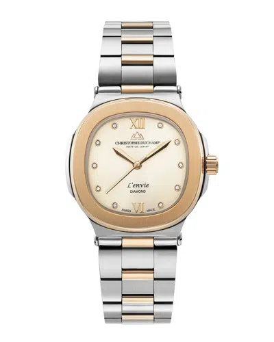 Christophe Duchamp Duchamp Women's L'envie Diamond Watch In Gray