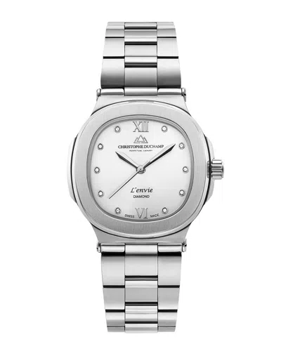 Christophe Duchamp Duchamp Women's L'envie Diamond Watch In Silver