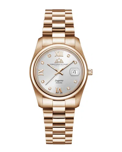 Christophe Duchamp Duchamp Women's Lugano Diamond Watch In Gold