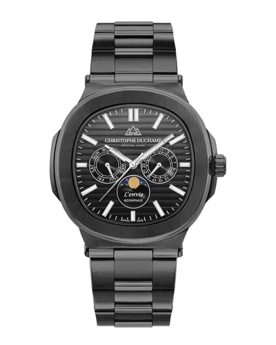 Christophe Duchamp Men's L'envie Moonphase Watch In Gray
