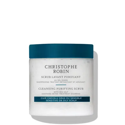 Christophe Robin Cleansing Purifying Scrub With Sea Salt 75ml In White