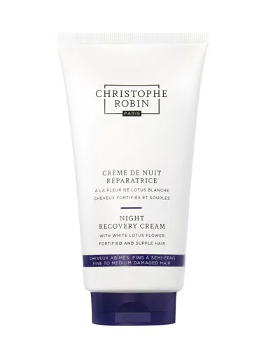 Christophe Robin Night Recovery Cream With White Lotus Flower, 5oz In Transparent