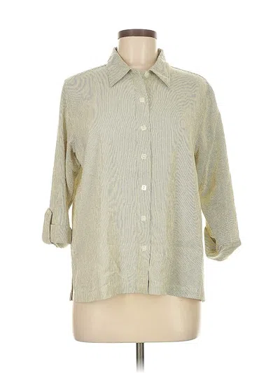 Pre-owned Christopher & Banks 3/4 Sleeve Blouse In Brown