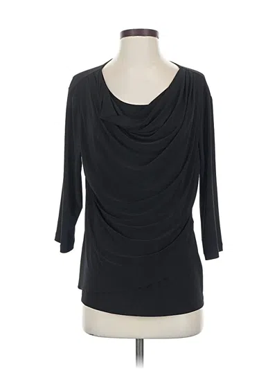 Pre-owned Christopher & Banks 3/4 Sleeve Top Black Cowl Neck Tops