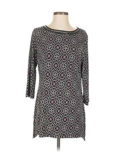 Pre-owned Christopher & Banks 3/4 Sleeve Top Gray Boatneck Tops