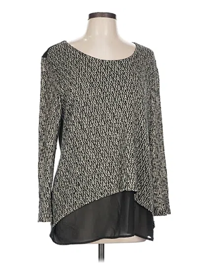 Pre-owned Christopher & Banks 3/4 Sleeve T-shirt In Gray