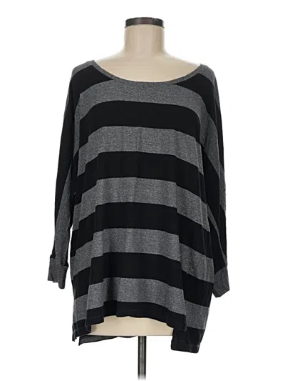 Pre-owned Christopher & Banks 3/4 Sleeve T-shirt In Gray